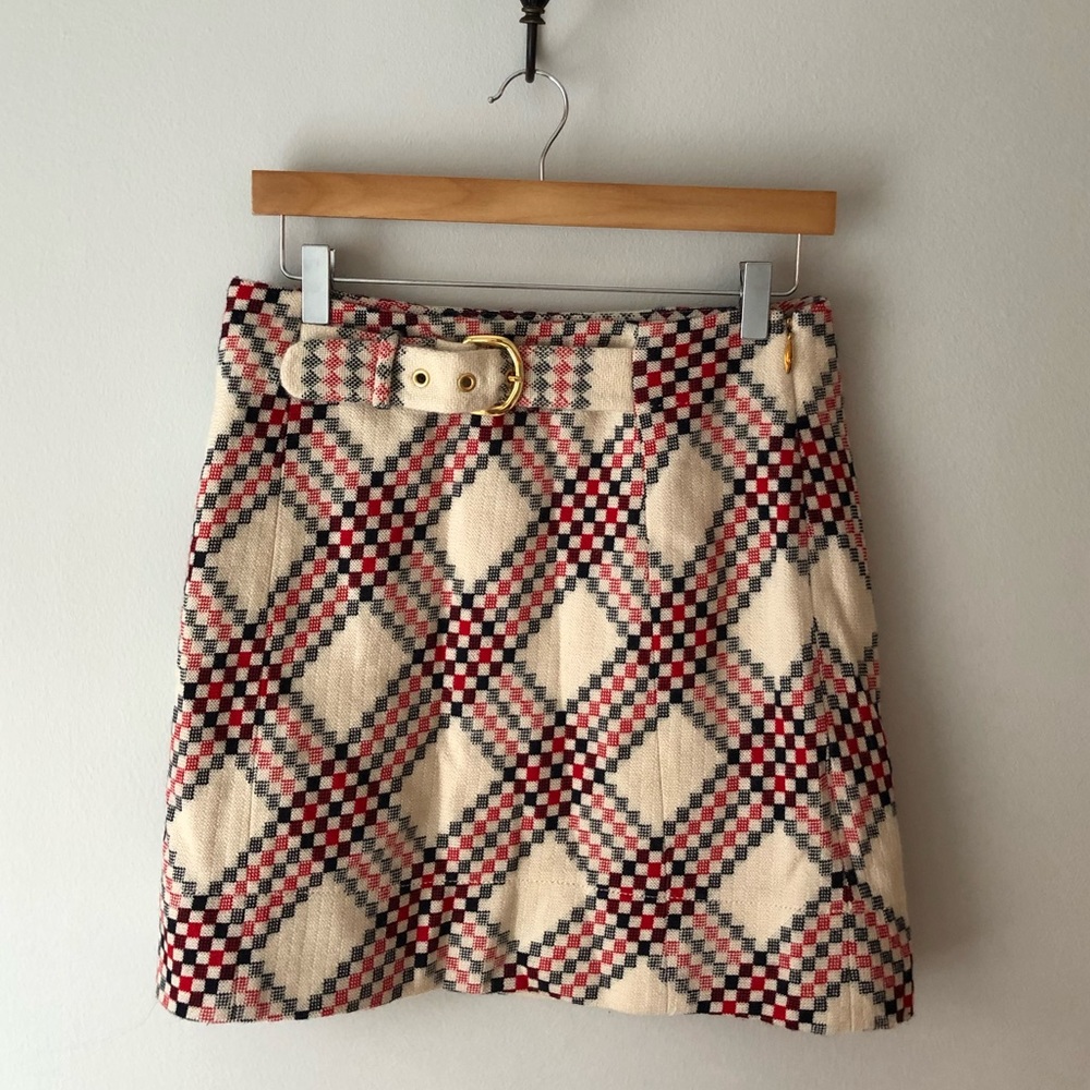 Juicy Couture Wool Skirt with Gold Belt